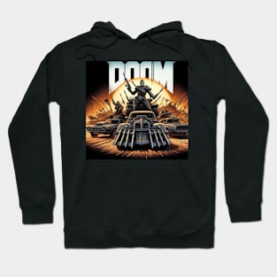 Mad Max Driving the Doom Cars Hoodie